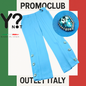 Дамски панталон Y Not?, син, размер 40, 100% полиестер, Италия